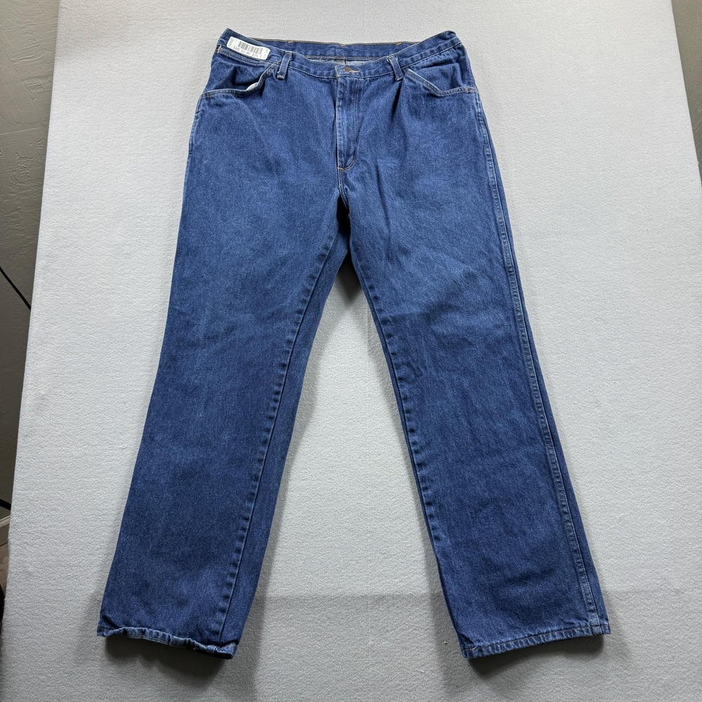 UniFirst Jeans Mens 36x31 Blue Medium Wash Regular Straight‎ Denim Workwear